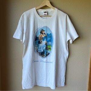 Y2K Carrie Underwood T-shirt Country Music White Large Heavy Cotton 2006 Live